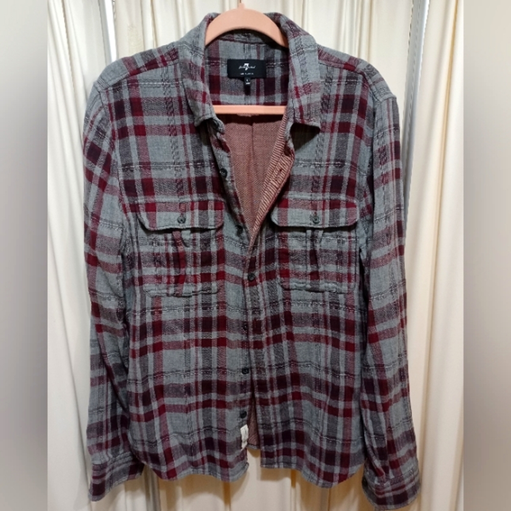 7 for all mankind flannel button down Large